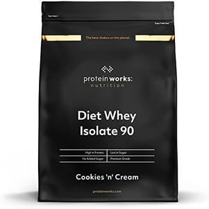 Protein Works - Diet Whey Isolate 90 Protein Powder | Low Fat & Low Calorie | Ultra Pure Shake | Supports Dieting & Weight Loss | Cookies 'n' Cream | 1 Kg