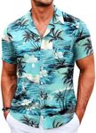 COOFANDY Hawaiian Shirt for Men Summer Casual Beach Shirts Short Sleeve Caribbean Shirts