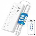 UseeLink Matter Smart Power Strip,Works with Apple HomeKit, Siri, Alexa, Google Assistant, with 4 Individually Controlled AC Outlets & 2 USB 2 Type-C Ports,Multi-Plug Extender for Home Office