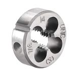 uxcell 7/16-14 UNC Round Die, Machine Thread Right Hand Threading Die, Alloy Tool Steel Screw Thread Cutting Die