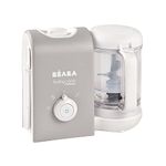 BEABA Babycook Express - The Fastest Babycook, Baby Food Maker, Baby Food Processor, Baby Food Steamer, Make Healthy Food for Baby in 15 mins or less, Baby Essentials, Velvet Grey