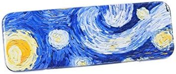 DAHO Tin Pencil Box With World Famous Arts for School, Office, Home, Makeup Storage (Starry Night)