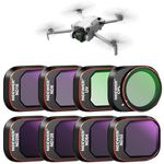 Neewer ND & CPL Filter Set Compatible with DJI Mini 4 Pro, 8 Pack UV CPL ND8 ND16 ND32 ND64 ND128 ND256 CPL Polarizer Neutral Density Drone Lens Filters, Multi Coated HD Optical Glass/Aluminum Frame