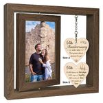 5 Year Anniversary Photo Frame Gifts, Wood 5TH Wedding Anniversary Frame Gift for Wife Men Husband (Dis Two 15x10 cm)