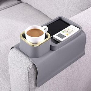Couch Cup Holder Tray - HMASYO Silicone Couch Arm Cup Holder, Portable Armrest Tray Cup Holder for Arm Chair Sofa, Anti-Spill and Anti-Slip, Flexible, Strong and Weighted, Gift for Mom, Grandma