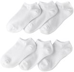 Jefferies Socks Big Boys' Seamless Capri Liner Socks (Pack of 6), White, Large