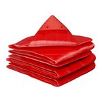 Heart Home Tirpal (12x15 Feet) Waterproof Tarpaulin Sheet | Tharpai | Thadika | 120 GSM Tadpatri | Lightweight Premium Tirpal | Eco-Friendly Tent Tirpal | Red