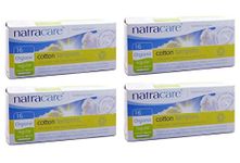 Natracare Org Applicator Tampons Regular 16pieces X 4 (Pack of 4)