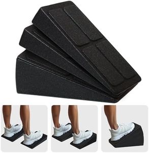 NexFit Adjustable Squat Wedge Block - Set of 3 Portable Slant Board for Squats, Calf Stretch, Weightlifting & Physical Therapy | Supports 520 lbs, Multi-Angle 8.5°, 17°, 34° for Gym & Home Workout