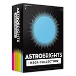 Astrobrights Mega Collection, Colored Paper, "Brilliant" 5-Color Assortment, 625 Sheets, 24 lb/89 gsm, 8.5" x 11 - MORE SHEETS! (91684)