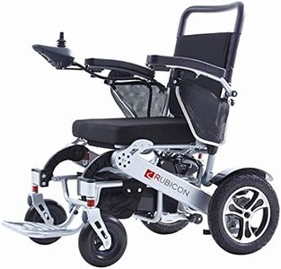 Rubicon DX17 Automatic Foldable Electric Wheelchairs for Adults - Deluxe One Click Fold and Unfold - Super Horse Power (600W Motor Power) - Longest Range (up to 25miles with 20AH Battery)