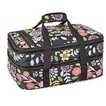 VP Home Double Casserole Insulated Travel Carry Bag (Garden Party) for Trip, Birthday Party, Mother's Day, Grocery Store, Supermarket, Outdoor Picnic etc.