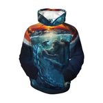 MUKASY Dinosaur Monster Sweatshirts Boys Girl Novelty 3D Print Hooded Hoodies S