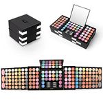 148 Colors Cosmetic Make up Palette Set Kit with Eyeshadow Blusher Eyebrow Powder Face Concealer,All-in-One High Pigment Powder Pallet Kit with Mirror, Applicators