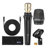 RELACART Condenser Microphone PM100 Professionals Handheld Wired Mic Black