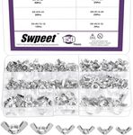 Swpeet 150Pcs Carbon Steel Zinc Pla