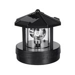 Solar LED Rotating Lighthouse, 360 Degree Rotating Lamp, LED Solar Garden Lights, Waterproof Lighthouse for Outdoor Garden Yard Decor