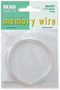 Silver Plated Memory Bracelet Wire Jewelry Making 2.25"