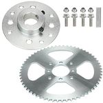 YOXUFA Go Kart Sprocket Hub 1"Bore 1/4 Keyway Hardware Kit with 40/41/420 Chain 60T Rear Drive Sprocket for Predator 212cc 196cc 6.5hp Go Kart Mini Bike Drift Trike Heavy Duty Dune Buggies Parts