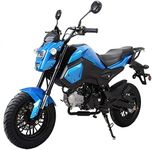 HHH New upgraded 125cc Motorcycle Dual Sports 4 Speed bike Vitacci VADER 125 Gas Adult Motorcycle Street Bike (BLUE)