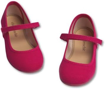 Childrenchic Mary Jane Shoes for Girls – Classic & Comfortable Canvas Dress Shoes for Toddlers & Kids – Perfect Flats for School, Play, and Special Occasions (Canvas, Fuchsia, 5 Toddler)