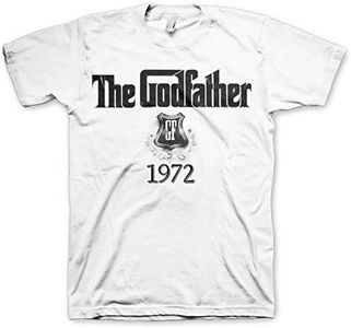 The Godfather Officially Licensed 1972 Mens T-Shirt Big & Tall Mens T-Shirt (White), 4XL