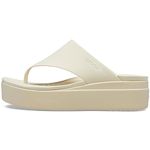 Crocs Women's Brooklyn Platform Flip Flop, Bone, 7