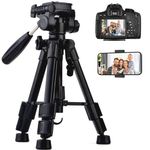 Lightweight Mini Tripod, LINKCOOL Desktop Tripod 24 Inch 62cm Portable Aluminum Tripod with 3-Way Swivel Pan Head for DSLR Camera,Smartphones,DV Video Loads up to 5KG