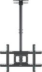 Bectro Heavy Duty Ceiling TV Mount for 32-75 Inch Flat Screens | Adjustable Height Pole | for Living Room, Office, Gym, Organizations, Restaurant | VESA 100x100 to 600x400 MM