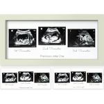 Sonogram Picture Frame - Trio Ultrasound Picture Frames For Mom To Be Gift - Baby Ultrasound frame - Pregnancy Announcements Sonogram frame - Baby Nursery Decor, Pregnant Mom Gifts (Sage)