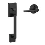 Century Front Entry Handle and Latitude Interior Lever with Century trim (Matte Black) FE285 CEN 622 LAT CEN by Schlage Lock Company