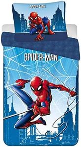 Marvel Spiderman - Juego de ropa de cama reversible con funda de almohada, diseño de araña y Avenger, 135/140 x 200 cm