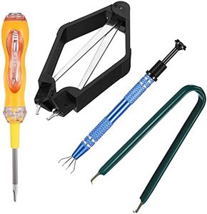 4 Pieces IC Chip Remover Tool IC PLCC Chip Extraction Tool Extractor Puller 4-Claw Prongs Grabber and Keyboard Key Switch Test Pencil Tool for Disassembly of Electronic Component Jewelry