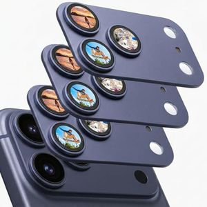 Bouvardia for iPhone 17 Pro Max Camera Lens Protector [Real Full Protection], Solid Metal Body, 9H+ High-Alumina Tempered Glass, Strong Adsorption & Case-Friendly (Blue, 3-Pack)