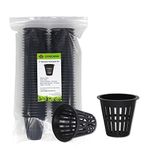 COSCANA®, Nursery Pots 2 inch Net Pot, 15 Pack / 30 Pack / 60 Pack / 120 Pack, Garden Slotted Mesh Plastic Plant Net Cup, Heavy Duty Wide Lip Round Bucket Basket for Hydroponics (120, 2 Inch)