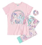 TruffleShuffle Womens My Little Pony Pyjama and Scrunchie Set White/Off White