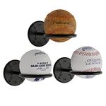 Wallniture Sporta Baseball Bat and Ball Holder Wall Mounted Organization and Storage Rack Set of 3 Metal Black