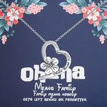 FOTAP Ohana Means Family Necklace Ohana Necklace Hawaiian flower Gift Necklace Gift Hawaiian Trip Gift Gift BBF Gift Family Reunion Gift (Ohana S NC)