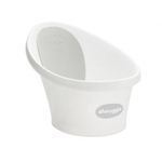 Shnuggle Baby Bath Tub Featuring Ergonomic Bum Bump Support, Soft Foam Backrest and an Integrated Plug. A Compact, Space-Saving Bathing Solution for Newborns up to 12 Months - White