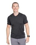 Merino Wool T Shirt for Men - V Neck - Everyday Weight, Charcoal, XX-Large