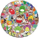 HADAN 100PCS Water Bottle Stickers for Kids Teens, Cute Bottles, Animal For Kids, Vinyl Waterproof Laptop Suitcase Skateboard Bike Phone Guitar Luggage notebook Teens. (SquishmallowStickers),100