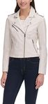 Levi's Women's The Classic Faux Leather Moto Jacket (Regular & Plus Size), White Oyster, Small