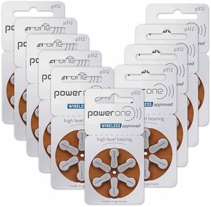 Size P312 Powerone Hearing Aid Batteries, 60 Count