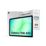Samsung Galaxy Tab A11+, 27.82 cm (11 inch) Display, 8 GB RAM, 256 GB Storage, 90Hz Refresh Rate, AI with Google Gemini, Dolby Atmos, Quad Speakers, Wi-Fi + 5G Tablet | International Version (Silver)