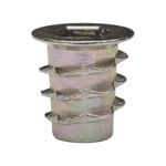 E-Z Lok Threaded Insert, Zinc, Hex-Flanged, 1/4"-20 Internal Threads, 13mm Length (Pack of 100)