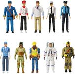 Beverly Hills Doll Collection Sweet Li’l Family Dollhouse Figures - Firefighter, Police Officer, Doctor and More, Set of 10 Action Figure People Doll House Set, Pretend Play for Kids and Toddlers