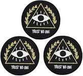 U-Sky Sew Or Iron on Patches for Jackets - Trust No one Patch