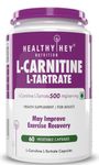 HealthyHey L-Carnitine & L-Tartrate (LCLT)-Support Transport of Fats to Muscles - 60 Vegetable Capsules (Pack of 1)