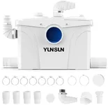 YUNSUN 950W Macerator Pump, Macerator Pump for Basement, with Automatic Drain & Delay Feature, Upgraded 2 Outlets/5 Inlets, Toilet Macerating Pump for Basement, Sink, Toilet, Laundry, Kitchen