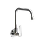 KOHLER Fore Arc Wall Mount, Cold only Kitchen Faucet, Brass Material, Silver Colour, Polished Chrome Finish, 360 Degree Swivel, 10 Years Warranty